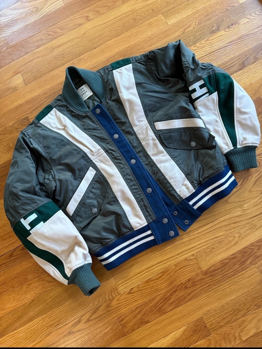 New Free People We The Free Triple Kick Novelty Bomber Jacket Size S - Picture 8 of 10